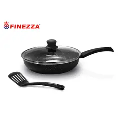 FINEZZA - Sarten Granito  con Tapa 28 cm y espatula