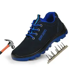 BLWOENS - Zapatos de Seguridad ligeros para hombres cómodos trabajo - Negro