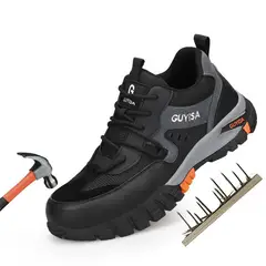 BLWOENS - Zapatos de Seguridad ligeros para hombres cómodos trabajo - Negro