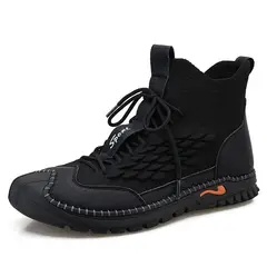BLWOENS - Zapatos antideslizantes casuales para hombres - Negro