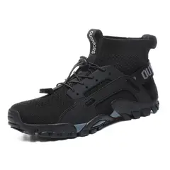 BLWOENS - Zapatos antideslizantes casuales para hombres - Negro