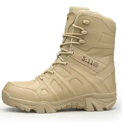 BLWOENS - Botas militares de alta calidad para hombre botines de combate-Café