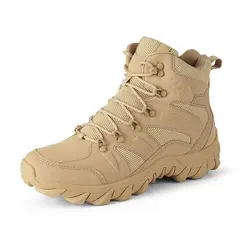 BLWOENS - Botas Militares Hombre Café - Sintético Resistentes