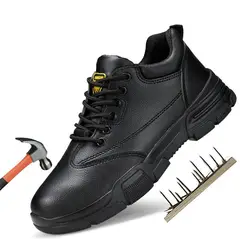 BLWOENS - Zapatos de Seguridad ligeros para hombres cómodos trabajo - Negro