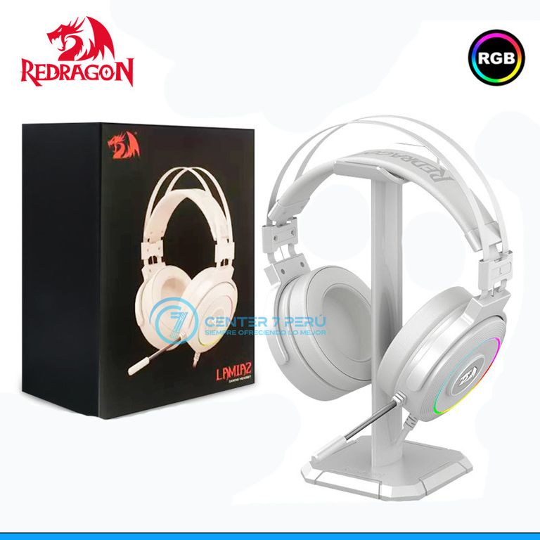 AUDIFONOS LAMIA H320 USB 7.1 RGB BLANCO