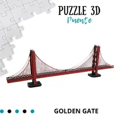 SHEEPBUSTER - Rompecabezas Armable 3D Golden Gate para Niños y Adultos