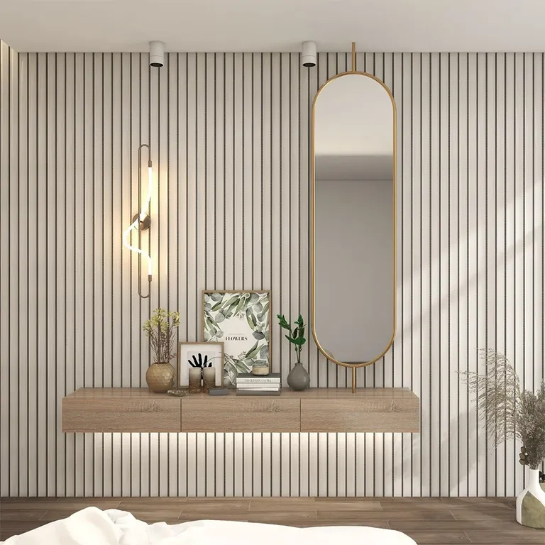 Wall Panel Wpc Por Unidad Color Seda Norte Para Decoracion