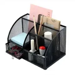 GENERICO - ORDENADOR ORGANIZADOR DE ESCRITORIO METALICO NEGRO