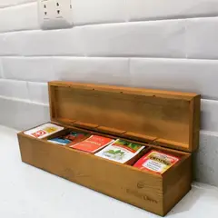 GENERICO - Caja De Almacenamiento De Té De Madera
