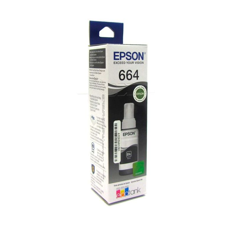 TINTA T664 COLOR NEGRO ORIGINAL SERIE L BOTELLA