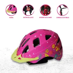 OLLIE - Casco Protector Regulable Para Niño »AERODINAMICO» Lila