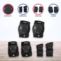 OLLIE - Set de Protección Para niños SET BLACK