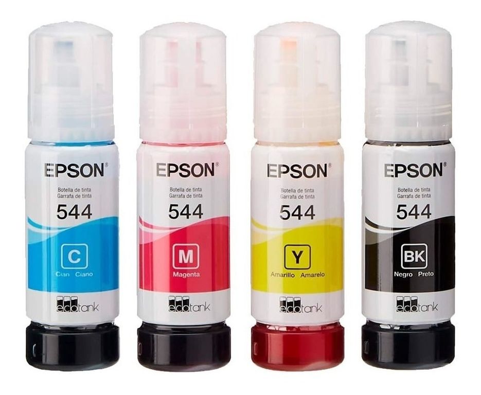 Kit Tinta Epson T544 Amarillo Cian Magenta Negro