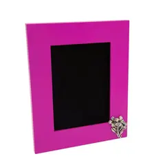 ARGENTARIA - Marco 13×18 Fucsia Plumería - Madera y Plaqué