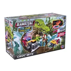 TEAMSTERZ - Juguete Pista Ataque Cocodrilo Cambia de Color