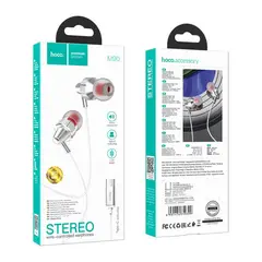 HOCO - Audífono Earphone Tipo C M90 Alámbrico 1,2m Gris De Calidad