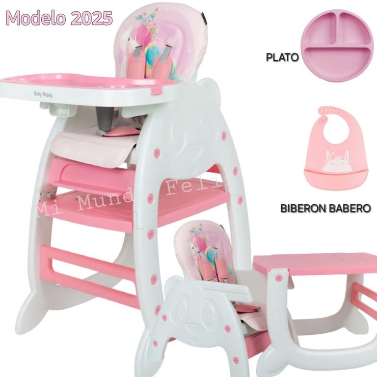 Silla de Comer con Mesa Recreativa Baberbo y plato