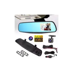 GENERICO - Espejo Retrovisor DVR Cámara Doble Visión Nocturna