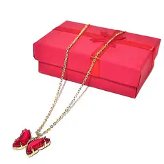 GENERICO - Collar de mariposa color rojo cristal