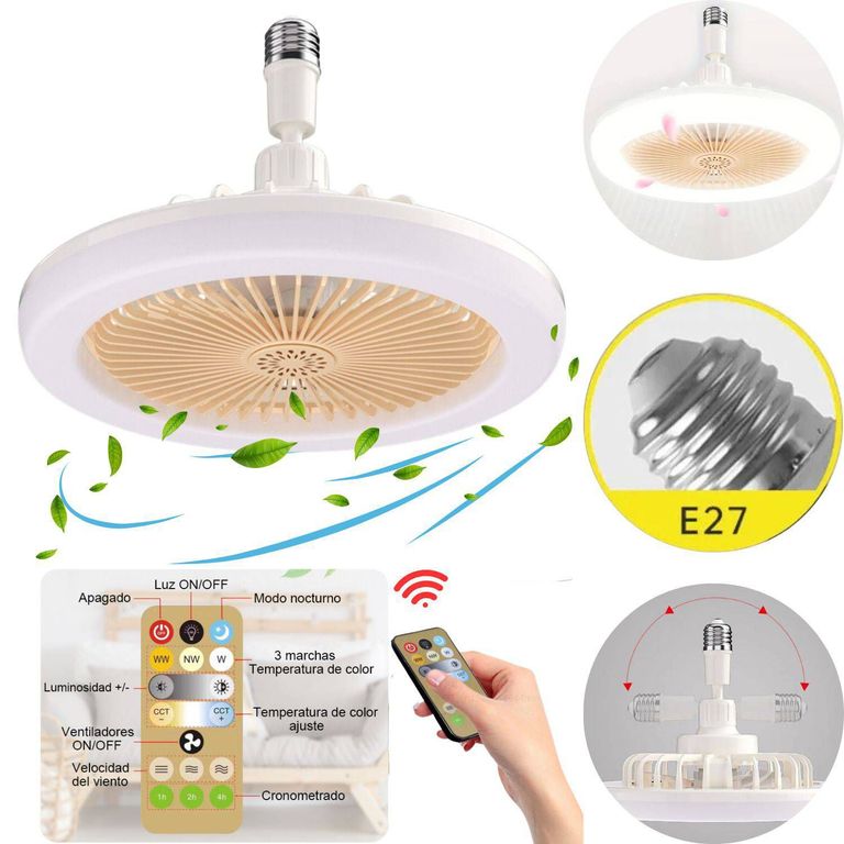 Foco Ventilador 2 en 1 ahorrador 30W