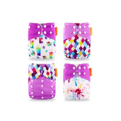 GENERICO - Pañal de Tela Ecológico Unitalla Pack x 4 Unidades