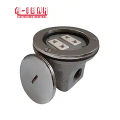 A IBAR - TOMACORRIENTE PARA PISO C/TAPA DE BRONCE CROMADO 15A A-IBAR