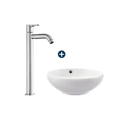 VAINSA - Combo bowl bali bl + llave lavatorio maui alta