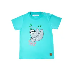 GENERICO - POLO NIÑO MANGA CORTA PIMA CON BROCHE PEREZOSO