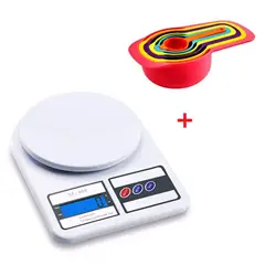 GENERICO - Balanza gramera de cocina con cucharas medidoras