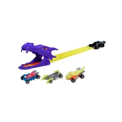 TEAMSTERZ - Juguete Pista con Lanzador Dragón + 3 Autos Beast Machines