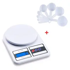 GENERICO - Balanza de cocina con cucharas medidoras set de 10 pcs