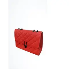 ITELSISTEM - Cartera Bolso Elegante Cuerina Hombro acolchado cadena Rojo