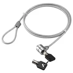 GENERICO - Cable De Seguridad Para Laptop - Con Llave - 180cm De Acero