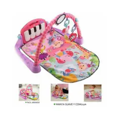 GENERICO - Gimnasio Multifunción con Piano 3 en 1 Rosado