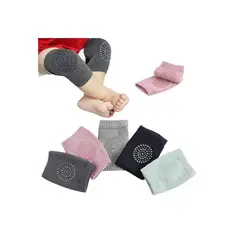 GENERICO - Pack 3 Pares de Rodilleras Antideslizantes Bebé para Gateo