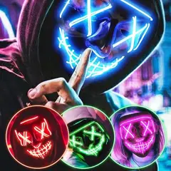 GENERICO - Mascara De La Purga Con Led Halloween Fiesta - HalloweenFest