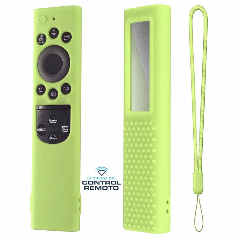 Funda de Silicona Control Samsung Qled Solar 2021 – Verde Forescente
