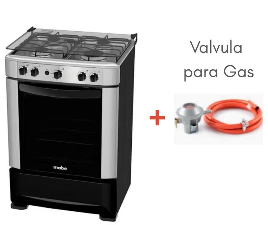 COCINA DE 4 HORNILLAS  CMP6014AGO + Válvula para Gas
