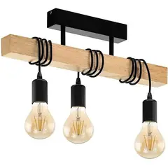 GENERICO - Lámpara colgante rectangular Incluye tres focos
