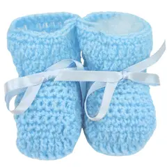 BABY MERINOS - Botas Hilo Algodón - Celeste