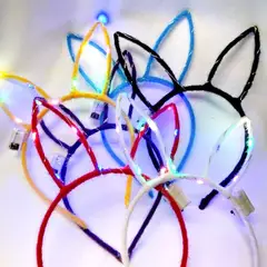 GENERICO - VINCHA CONEJO CALADA COLORES SURTIDOS LUMINOSA