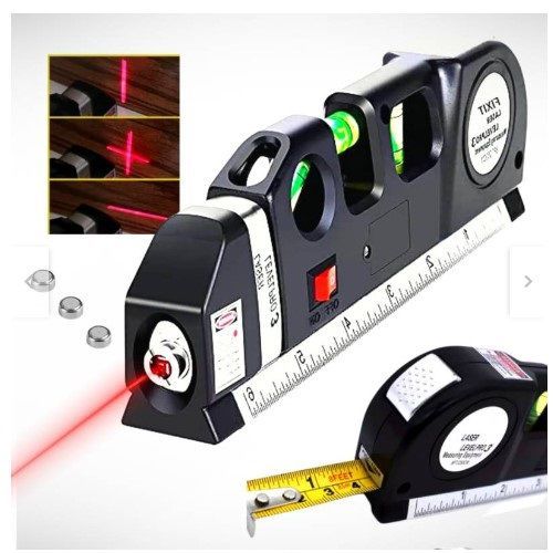 Nivel Laser Dual Horizontal y Vertical + Wincha 2.5 mt