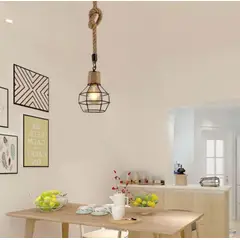 GENERICO - Lámpara colgante de cuerda de Sisal