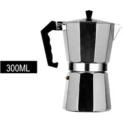 OEM - Cafetera Italiana Moka de 6 tasas (300 Ml), para Expreso Fuerte Con Gran Sabor