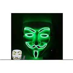 GENERICO - Mascara de anonymous con led halloween fiesta - halloweenfest