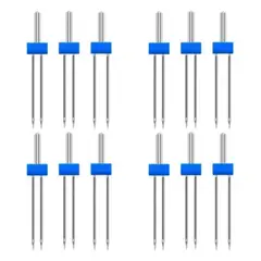 GENERICO - Agujas Doble Gemelas Para Máquina De Coser Doméstica 12 Jgos