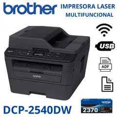 BROTHER - Impresora Multifuncional DCP-L2540DW Monocromatica Laser