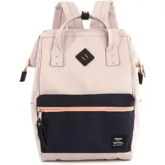 HIMAWARI - - Mochila porta Laptop con puerto USB - Crema y Azul