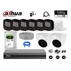 DAHUA - CÁMARAS SEGURIDAD KIT 8 FULLHD + 1TB MAYOR ALCANCE VARIFOCAL