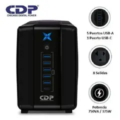 CDP - ESTABILIZADOR UPS R-UPR758I 750VA375W AUTONOMIA 20MIN